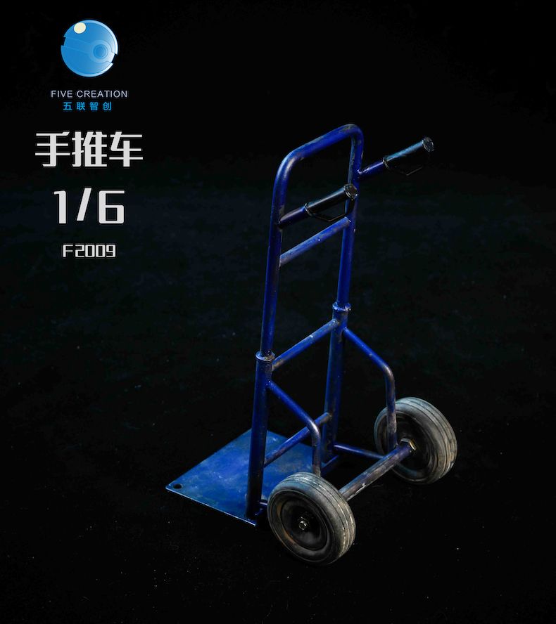 FTF2009B-04 Hand Truck with 3 red Gas Bottles