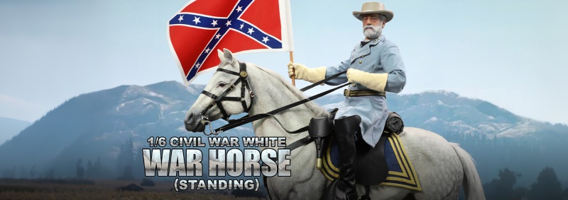 Civil War White War Horse (Standing) - 1/6 scale