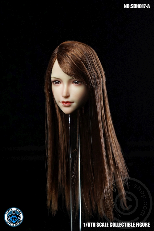 Female Head - brown long Hair