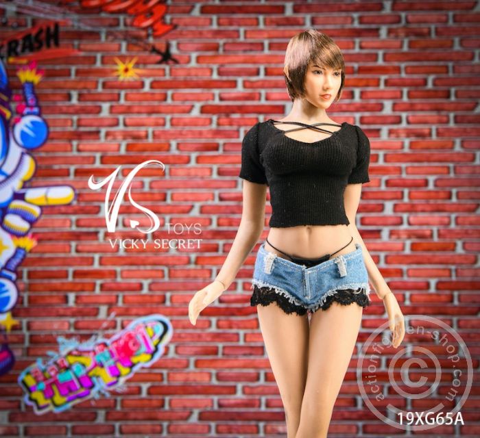 Hot Pants w/ Top Set - black