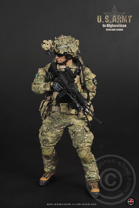 SSt068-11 U.S.Army in Afghanistan M249 SAW Gunner