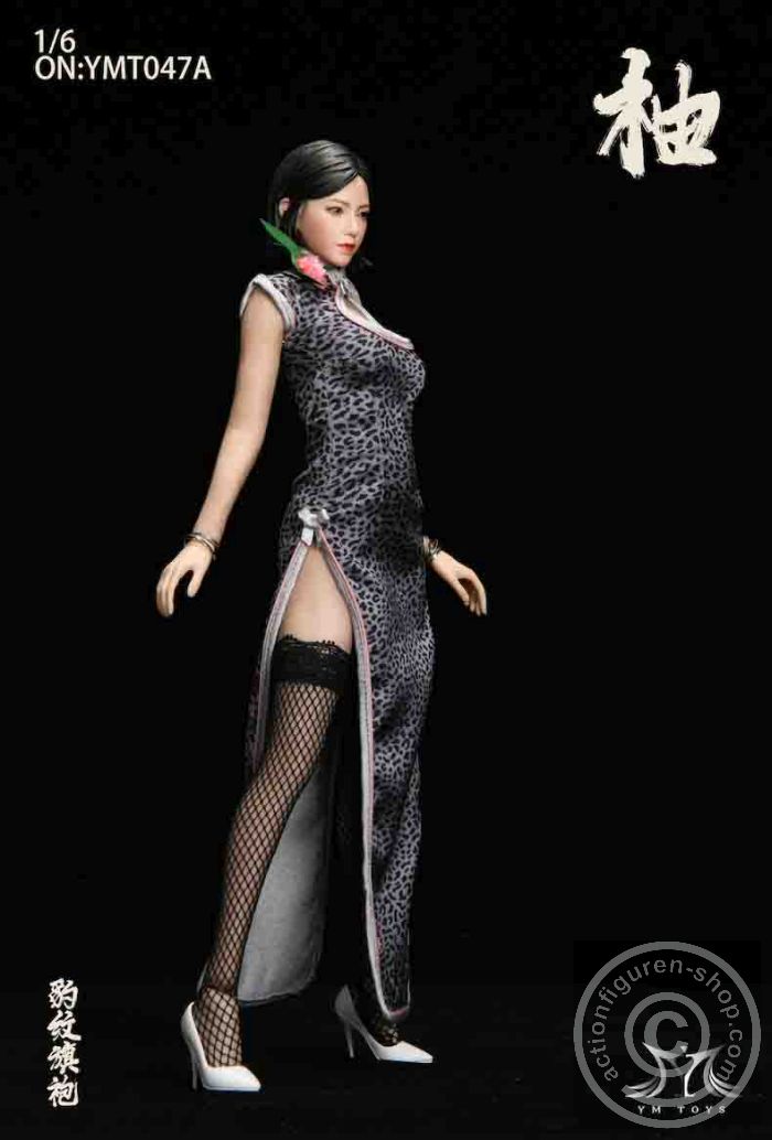 YMT-47A-02 Leopard Print Cheongsam & Female Head Sculpt "Pomelo" - A
