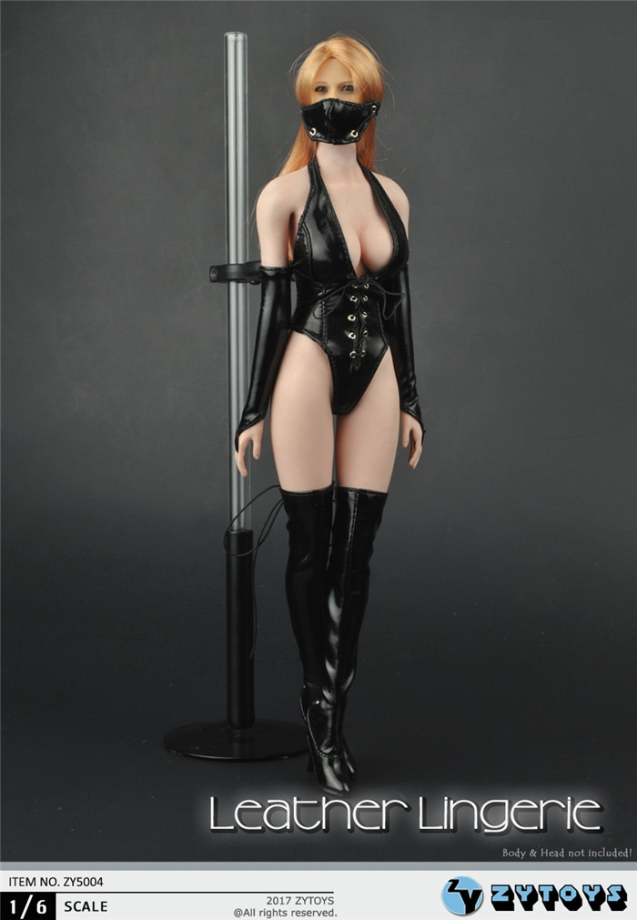 ZY5004-03 Sexy Leather Lingerie Set