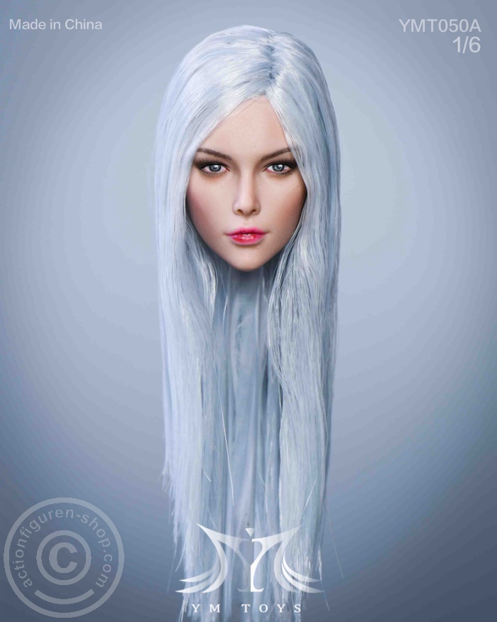 Head - silver-white long Hair