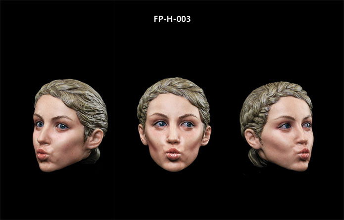 Kopf - weiblich - weiß - fröhlich