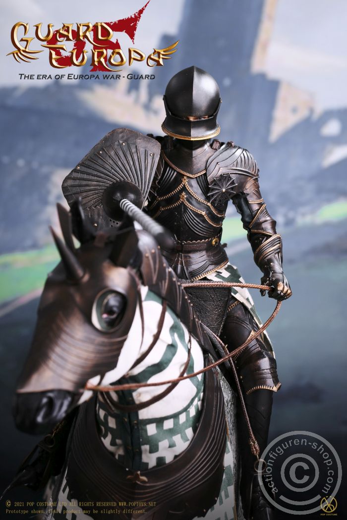 PTALS019-04 Gothic Black Armor Horse