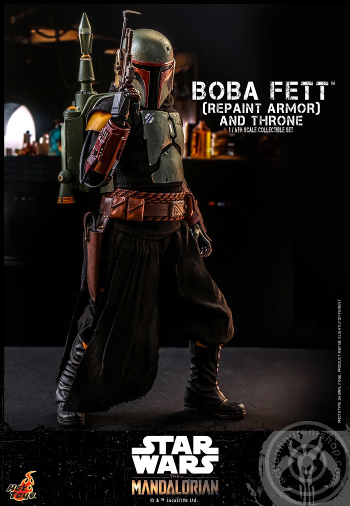 Star Wars: The Mandalorian - Boba Fett (Repaint Armor) & Throne