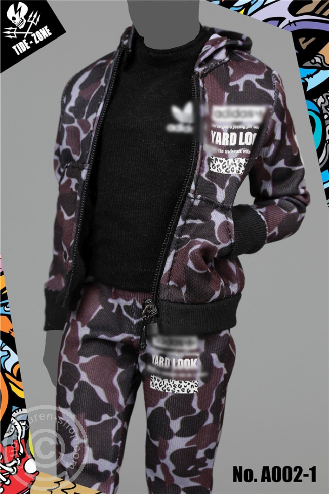 TiZ-A002-1-02 Sports Camouflage Outfit - dunkles camo