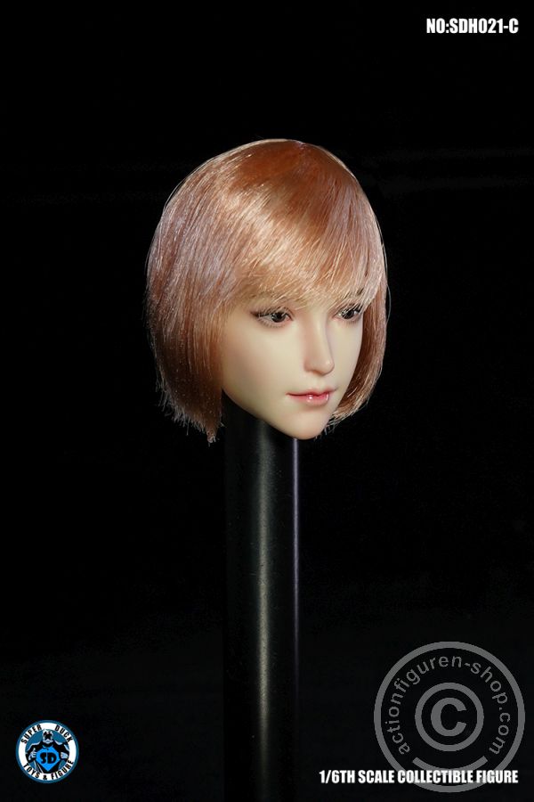 SDH021C-04 Female Head w/ detachable Elf-Ears - blond short Hair