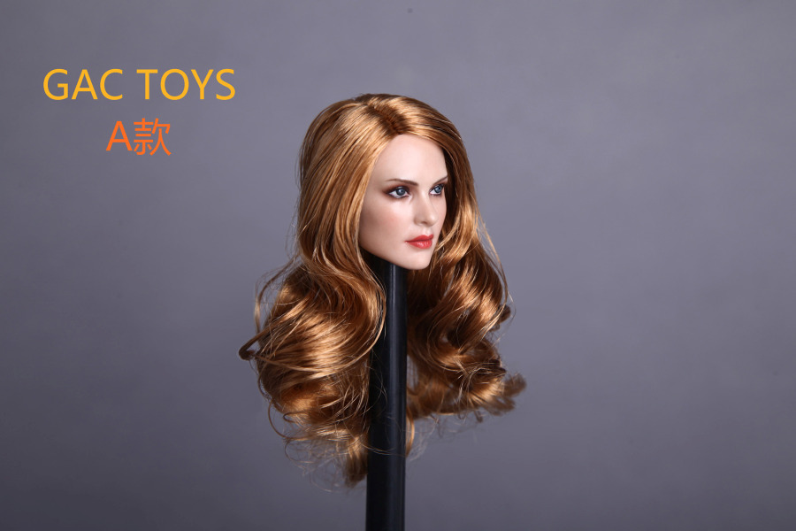 Female Head - gold-brown long Hair