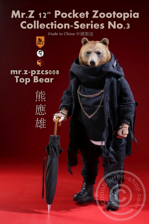MRZpccs08-12 Top Bear - 12" Pocket Zootopia Collection-Series No.3
