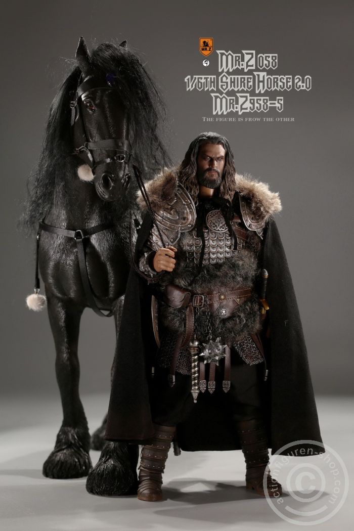 MRZ058-5-05 Shire Horse w/ Harness - black