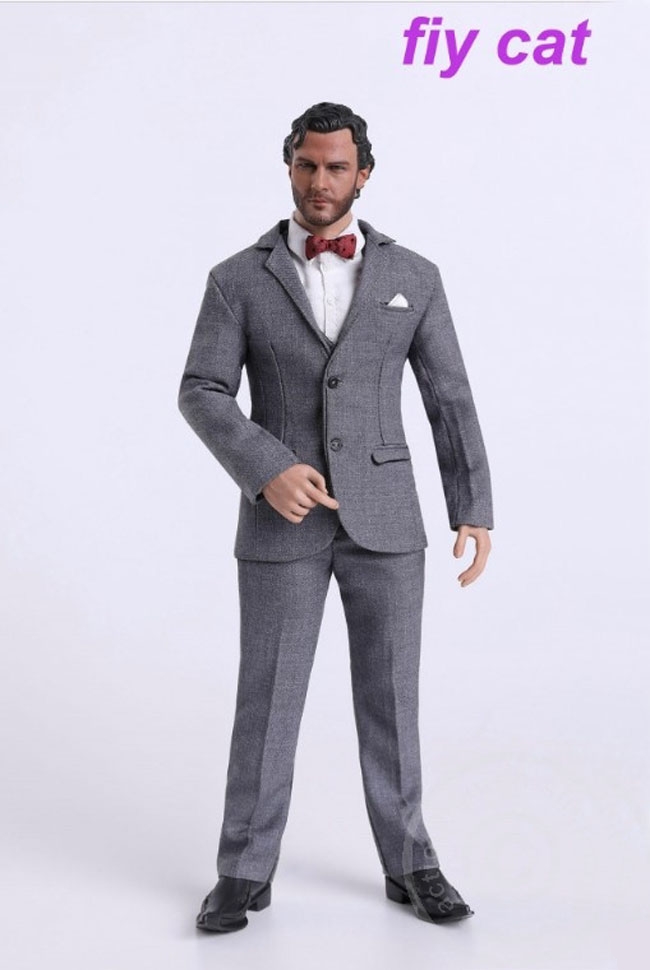 Men - Grey Slim Suit Set