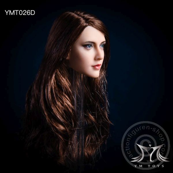 Kopf - braune lange Haare