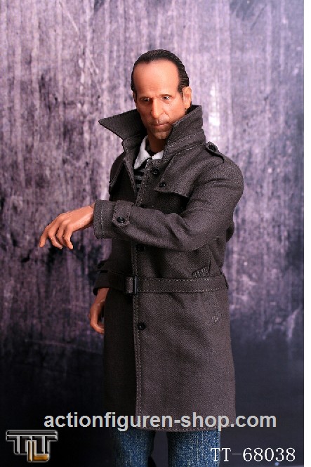 ttl68038-08z Men in Suit - Mafiosi im Trenchcoat - grau