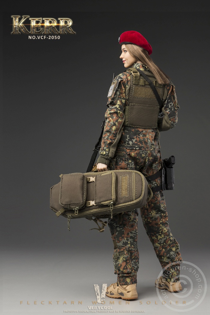 FLECKTARN KERR 1/6スケール女性兵士ミリタリー フィギュア FLECKTARN