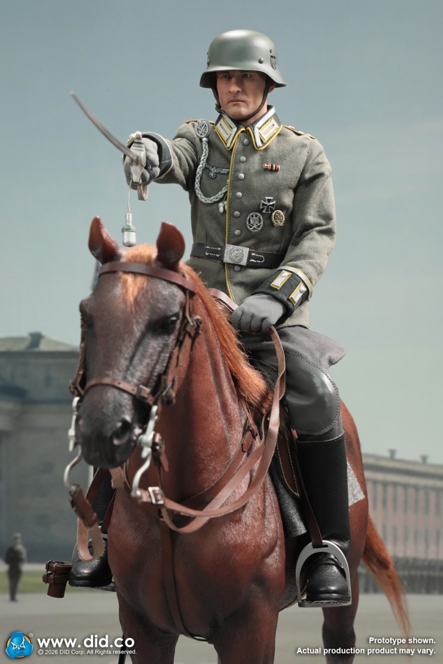 German WWII Brown War Horse (Standing) - in 1/6 scale