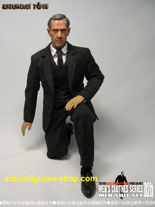 STMS02b-15 Men Suit Set 02 - black