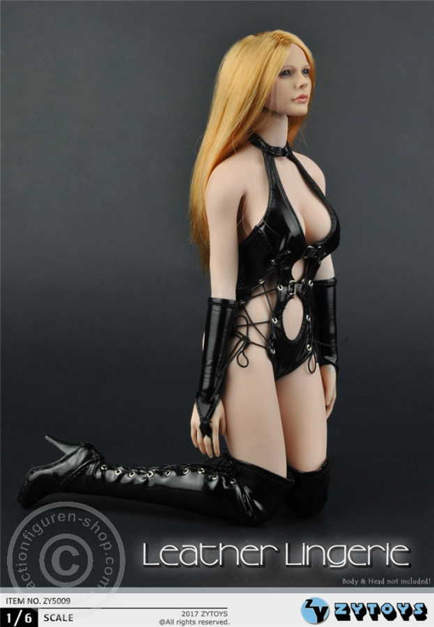 ZY5009-12 Sexy Leather Lingerie Set