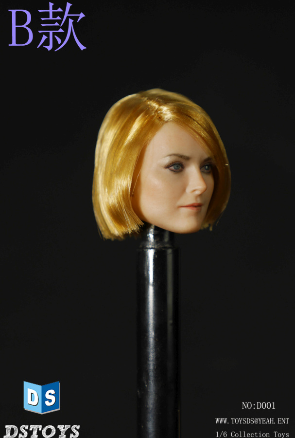 Female Head - short Gold-Blond Hair