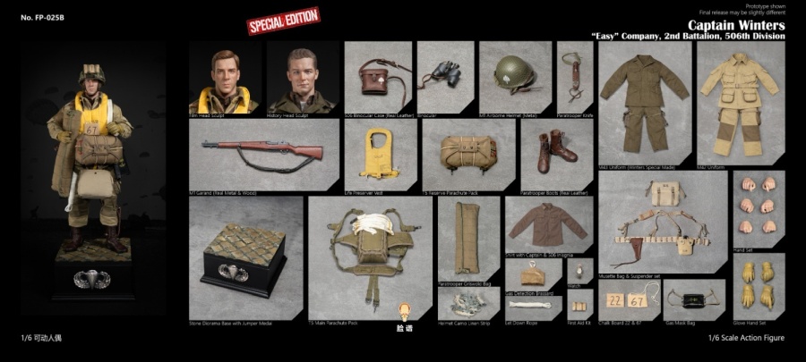 WWII US Airborne Division E Company Captain - Movie - Special Edition - in 1/6 scale