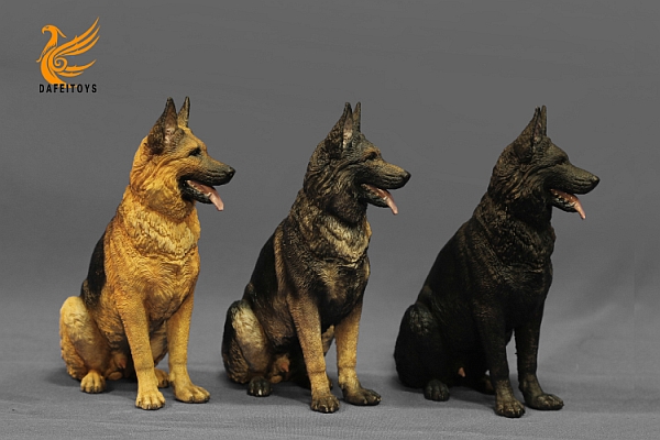 DF001A-05 Schäferhund - dunkel - sitzend