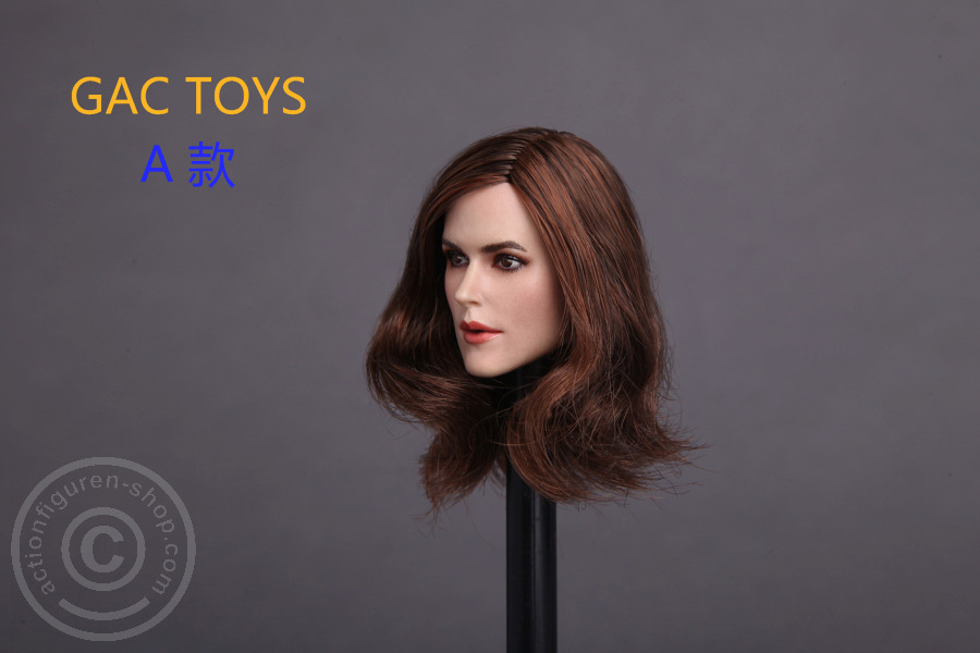 Female Head - brown long Hair