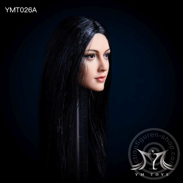 Kopf - schwarze lange Haare