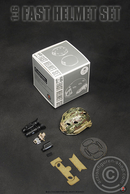 FAST Carbon Helmet w/ Skeleton shroud - MultiCam