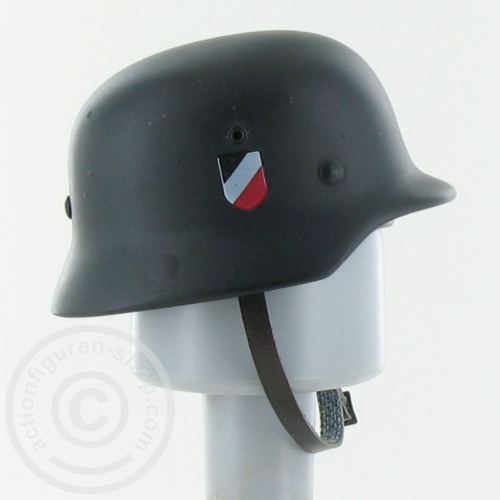 tct6003-15iFQnGwXRyU8rV Deutscher Stahlhelm - Metall - Innenhelm Leder - 2 Abzeichen