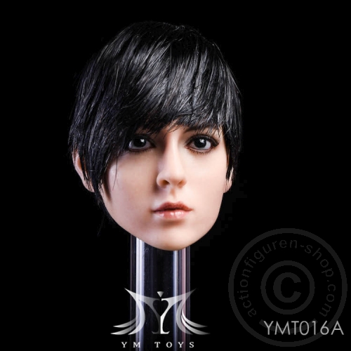 Kopf - schwarze kurze Haare