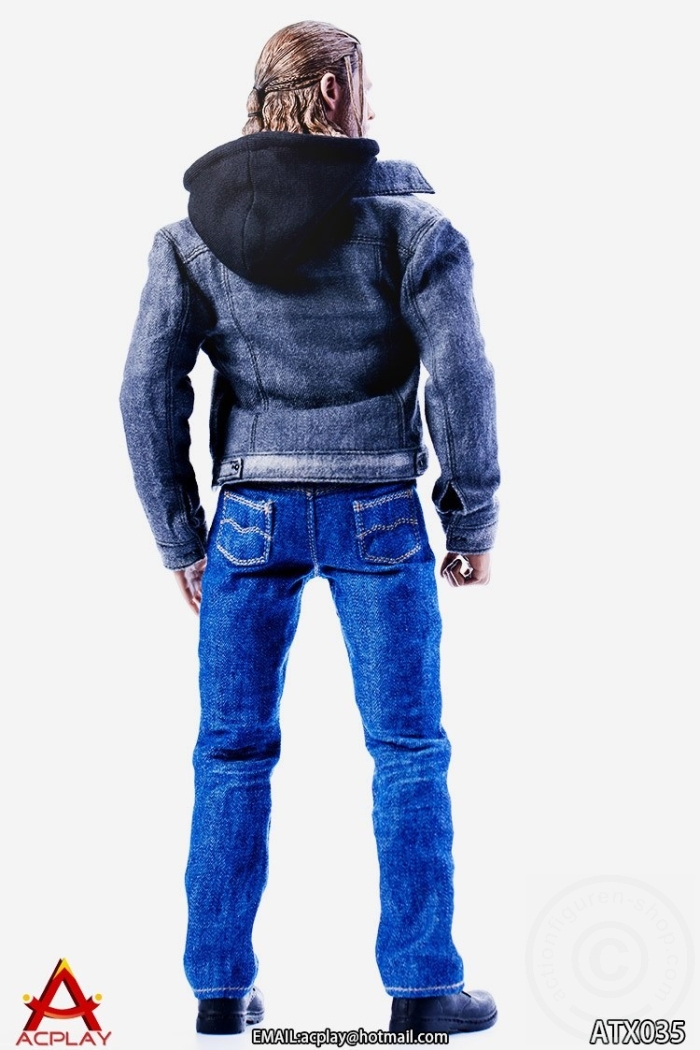 ACP035-02 Men Jeans Suit Set