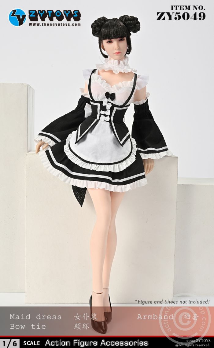 ZY5049-07 Sexy Black & White Maid Dress