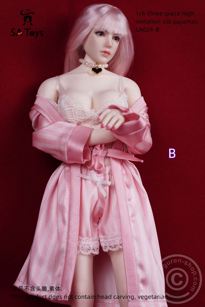 Female Night Pyjama Sleep Set - pink
