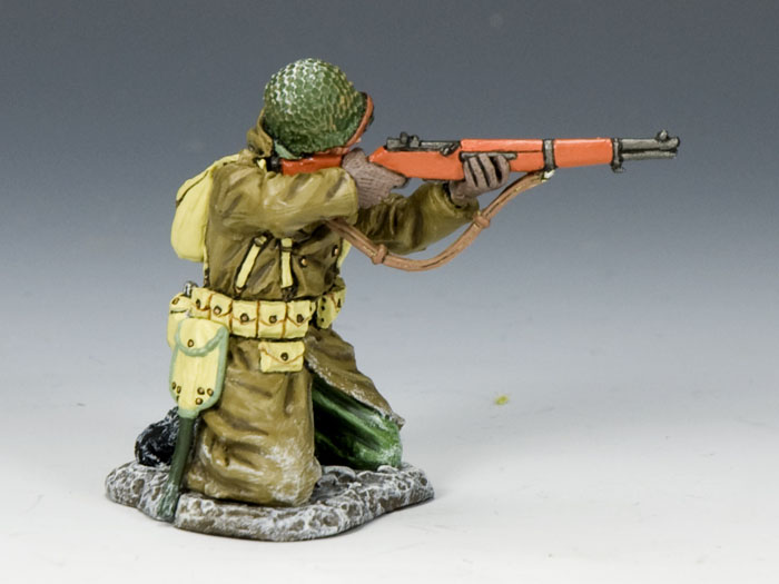Figurine King & Country USN027 – Marin à Genoux Tirant Au Fusil, 54mm, Plomb Peint