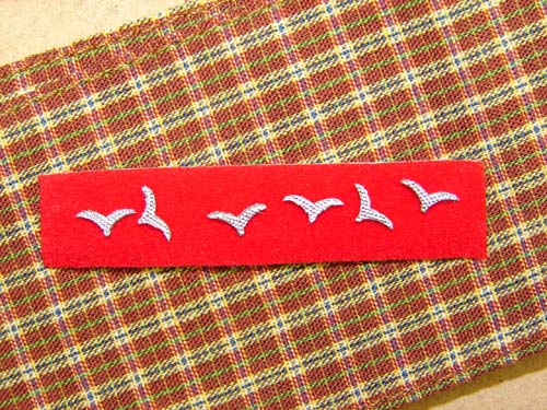 Luftwaffe Halstuch (braun) mit Rangabzeichen (rot)