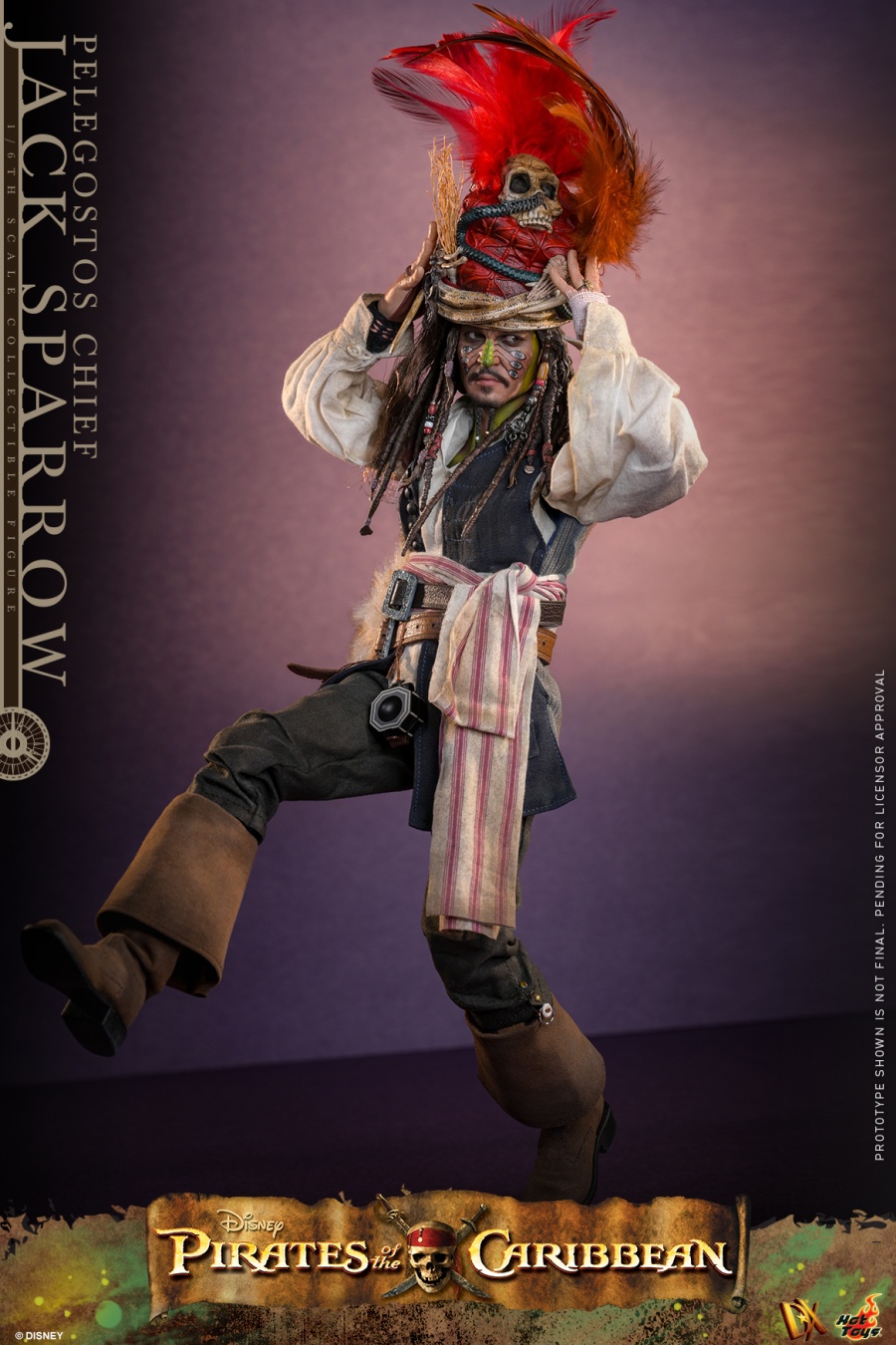 Pirates of the Caribbean: Dead Man's Chest - Pelegostos Chief Jack Sparrow - DX48 - in 1/6 scale