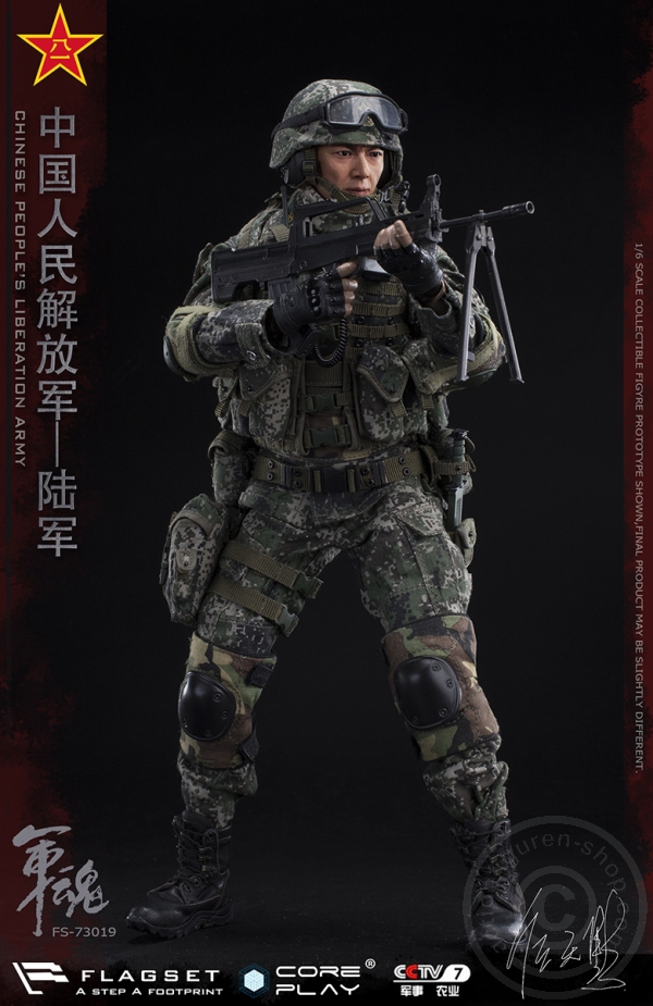 FS73019-10 PLA - Army Machine Gunner