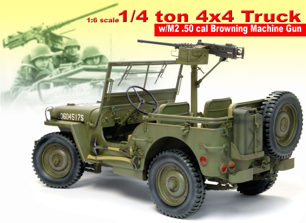 US Jeep 1/4 ton 4x4 Truck w/ M2. 50cal Browning MG