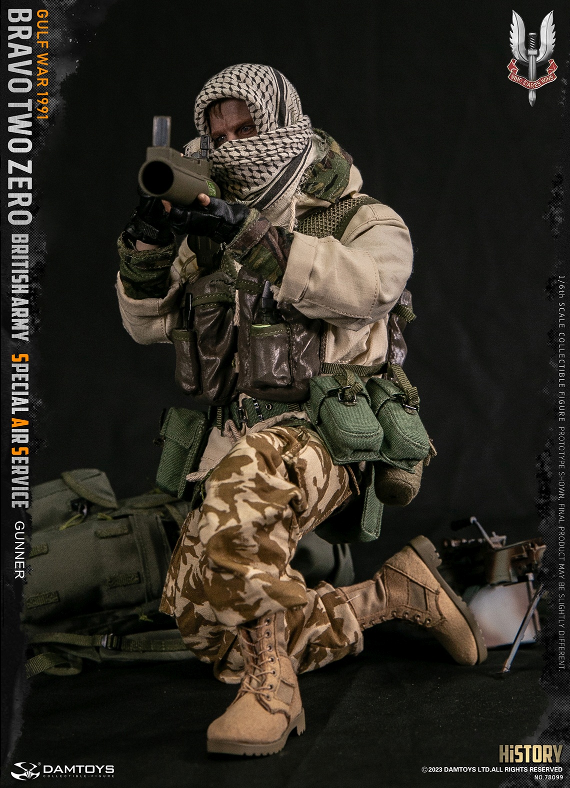 Bravo Two Zero - British Army Special Air Service (SAS) Gunner - Gulf War 1991 - in 1/6 scale Bravo Two Zero - British Army Special Air Service (SAS) Gunner - Gulf War 1991 - in 1/6 scale