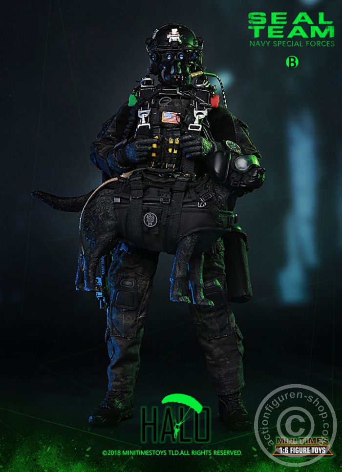 MT-M013-02 SEAL Team - HALO - w/Dog - Navy Special Forces