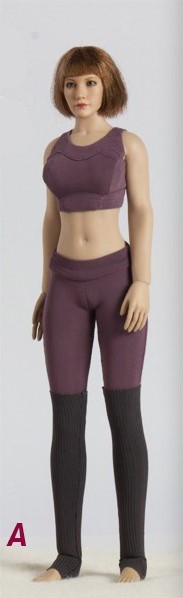 Contrast Yoga Suit Set - Light Purple