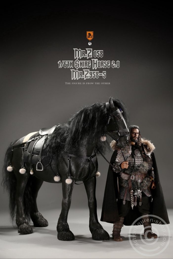 MRZ058-5-06kpCJMSivYKkBe Shire Horse w/ Harness - black