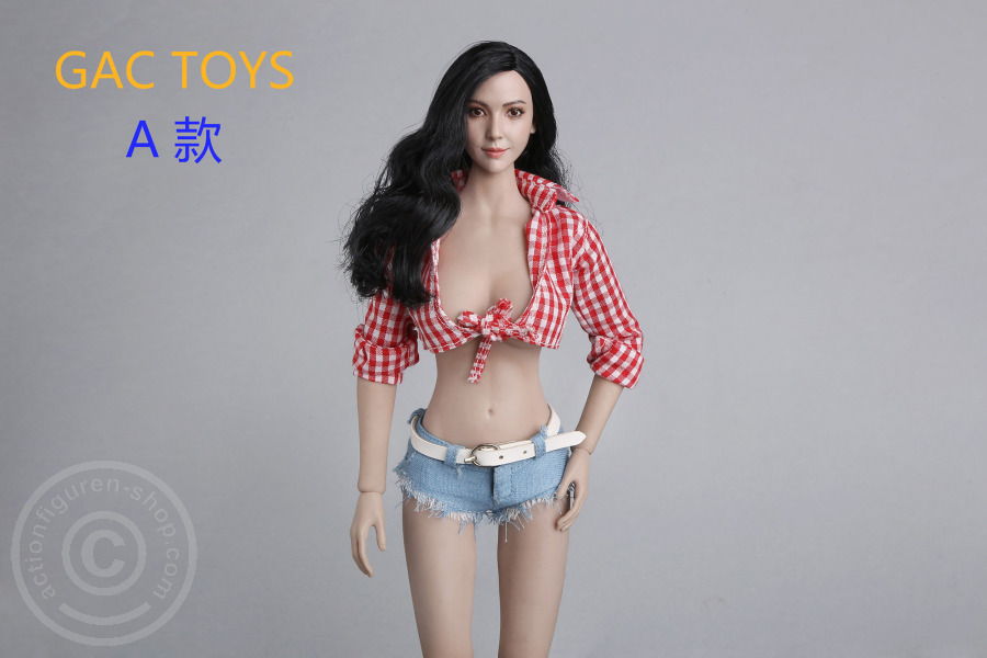 Female Head - black long Hair