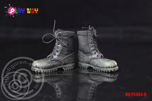 PT-PC005B-01 Combat Boots - black