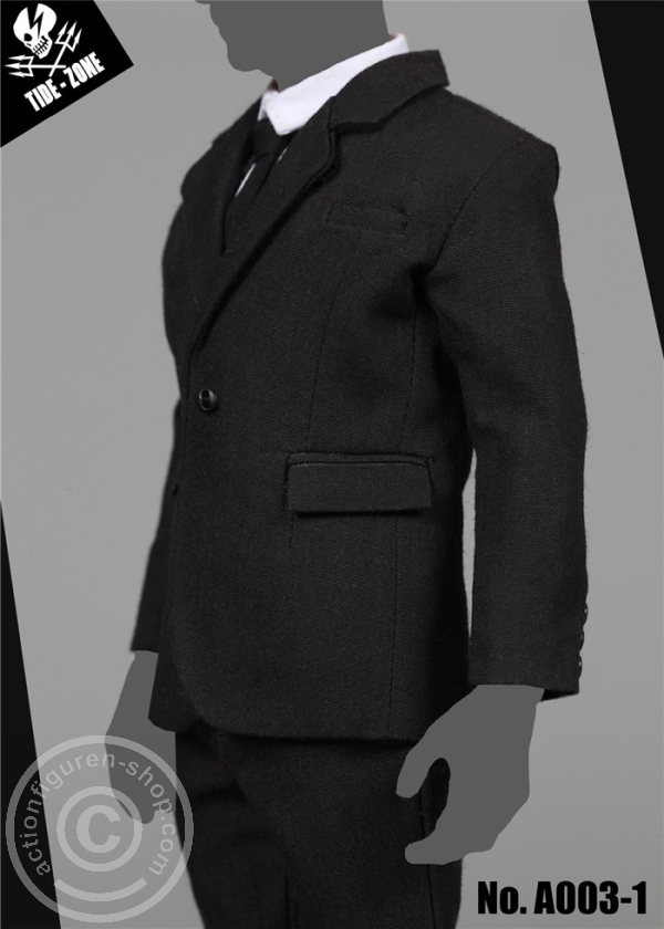 TiZ-A003-1-03 Modern Man Suit Set - schwarz