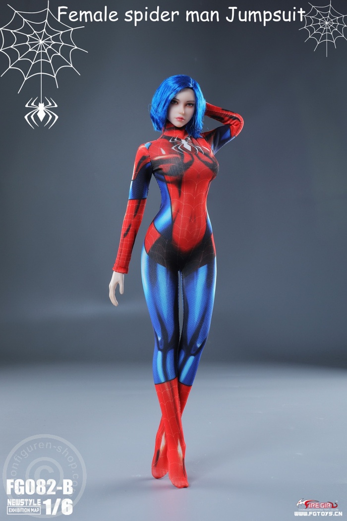 FGFB082B-02 Spider Women's Elastic Bodysuit (B)