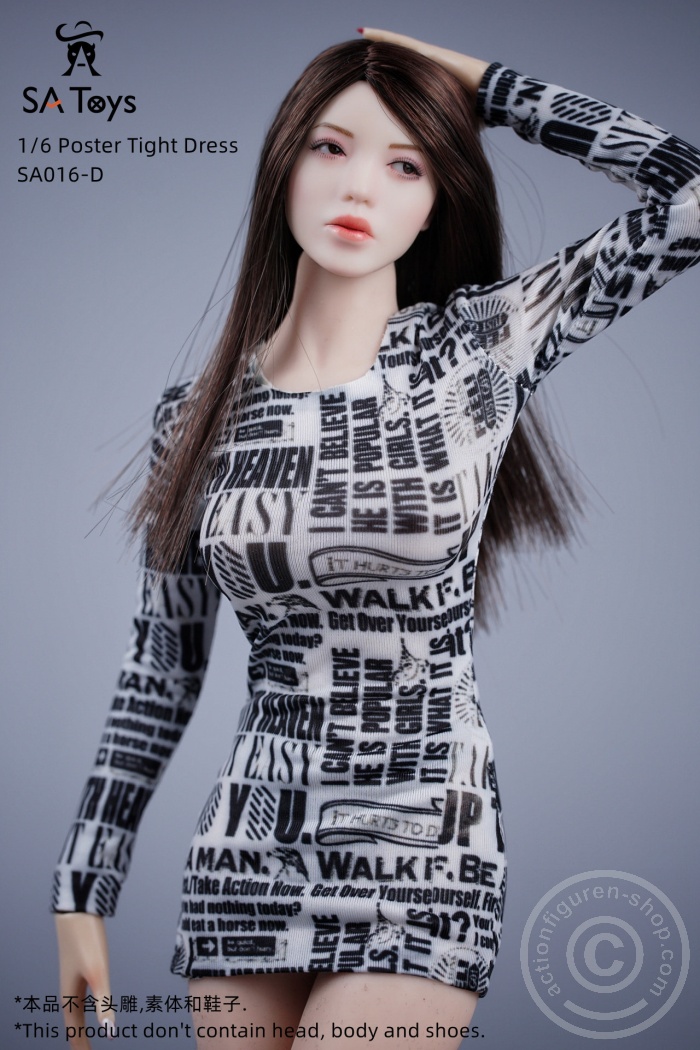 SATSA016D-01 Poster Design Tight Dress - Type D