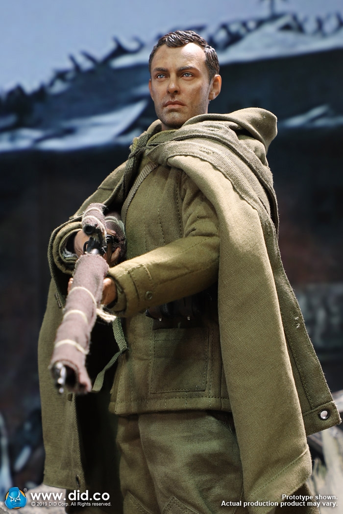 80139-13 Vasily Zaitsev - WW II Red Army Sniper - with weathering