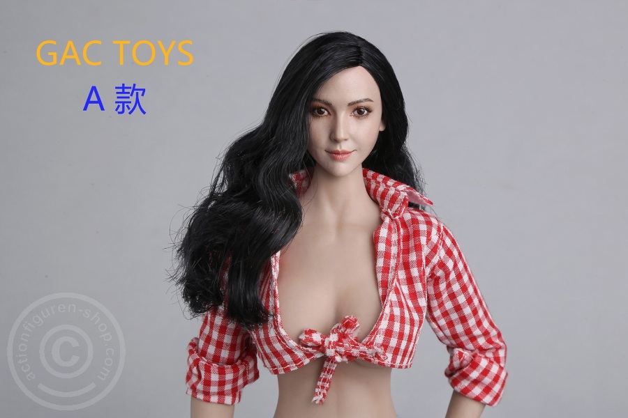 Female Head - black long Hair